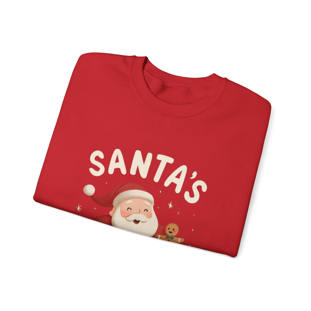 Santa's Favorite Snack Crewneck Sweatshirt — Cute Christmas Santa Cookie Sweatshirt