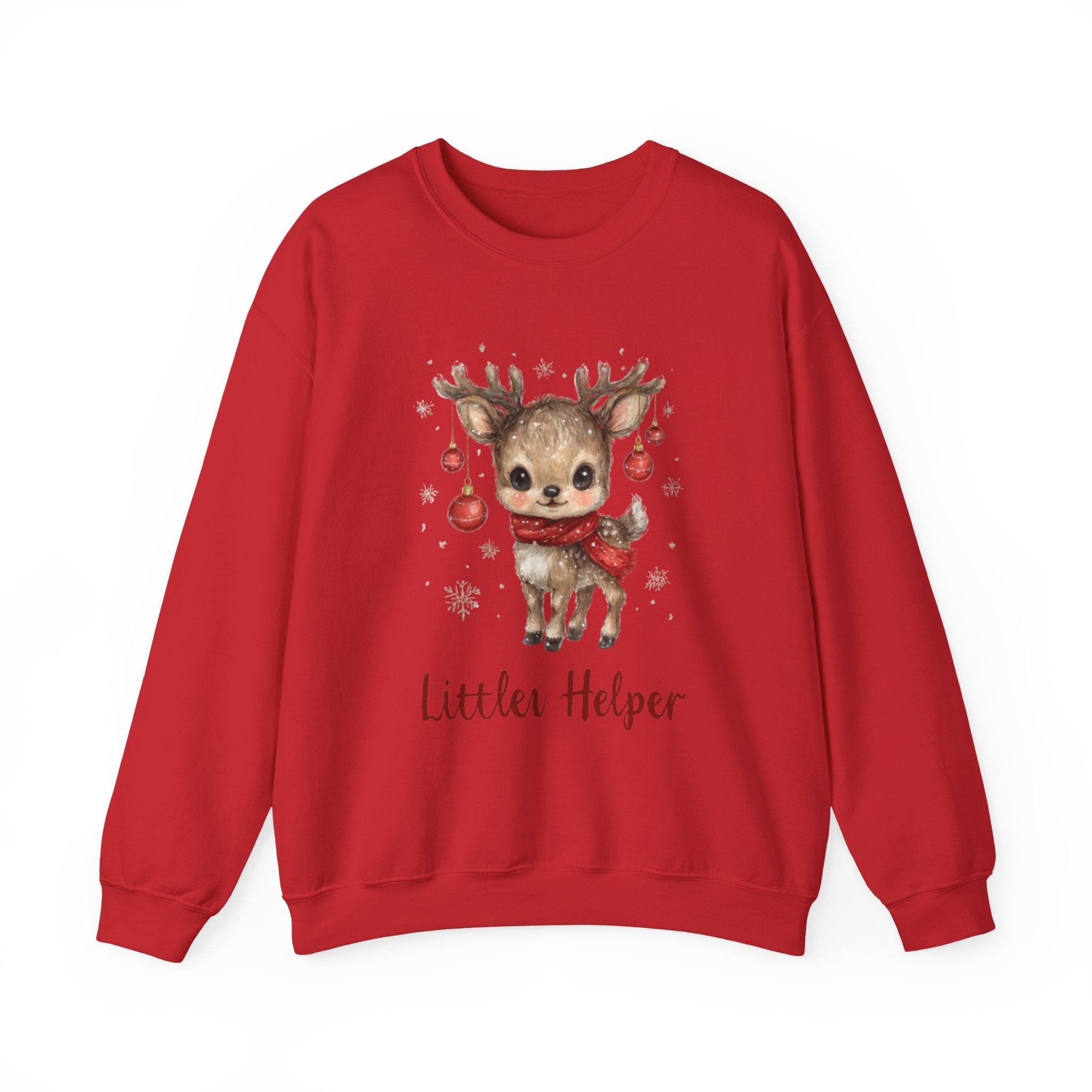 Cute Reindeer 'Little Helper' Sweatshirt – Kids Christmas Crewneck