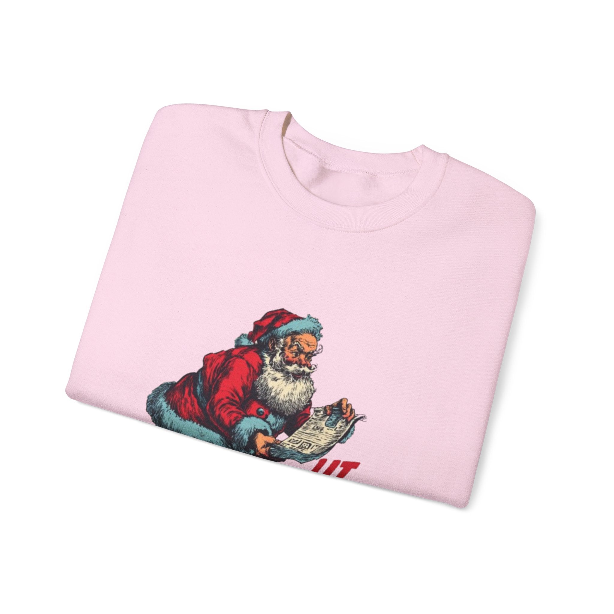 Christmas Sweatshirt - Vintage Santa "I’m Checking Twice" Holiday Crewneck
