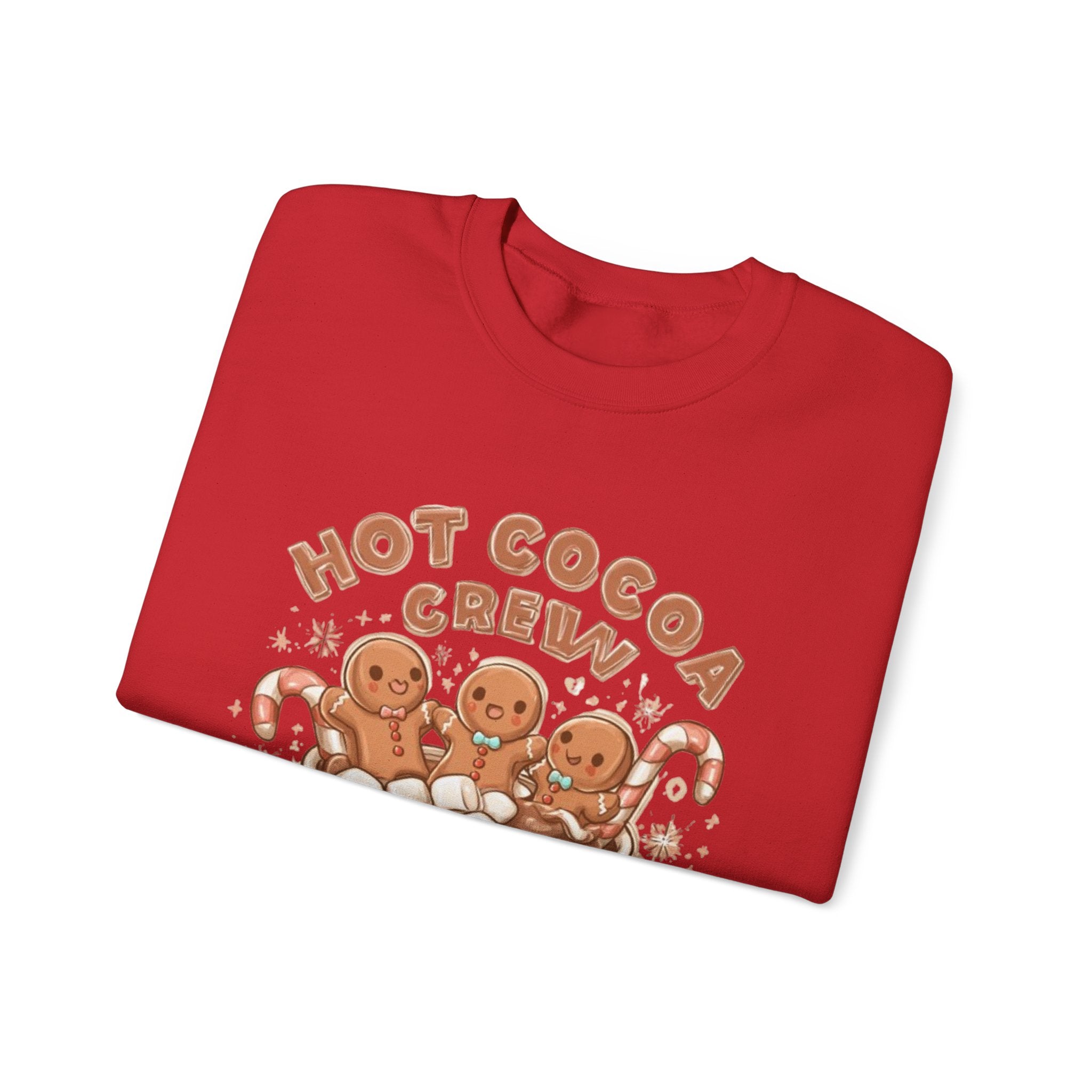 Hot Cocoa Crew Sweatshirt — Cute Gingerbread Mug Holiday Pullover