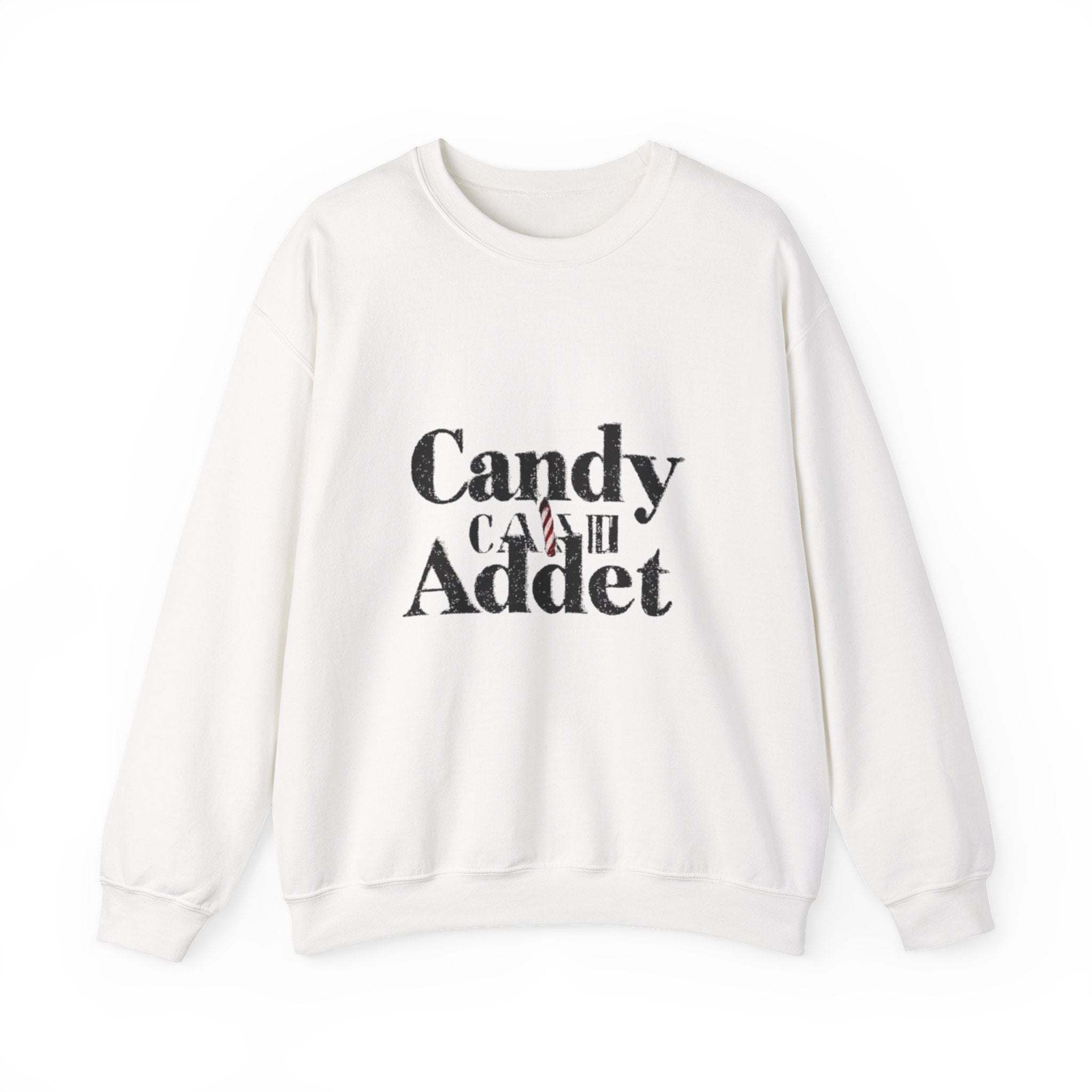 Candy Addict Sweatshirt – Retro Typography Candy Lover Crewneck