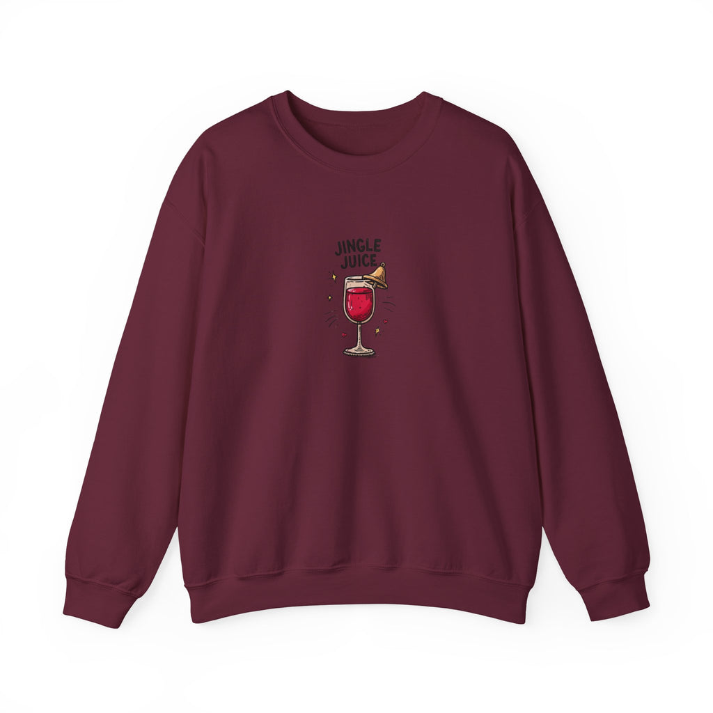 Crewneck Sweatshirt – "Jingle Juice" Wine Glass Holiday Graphic