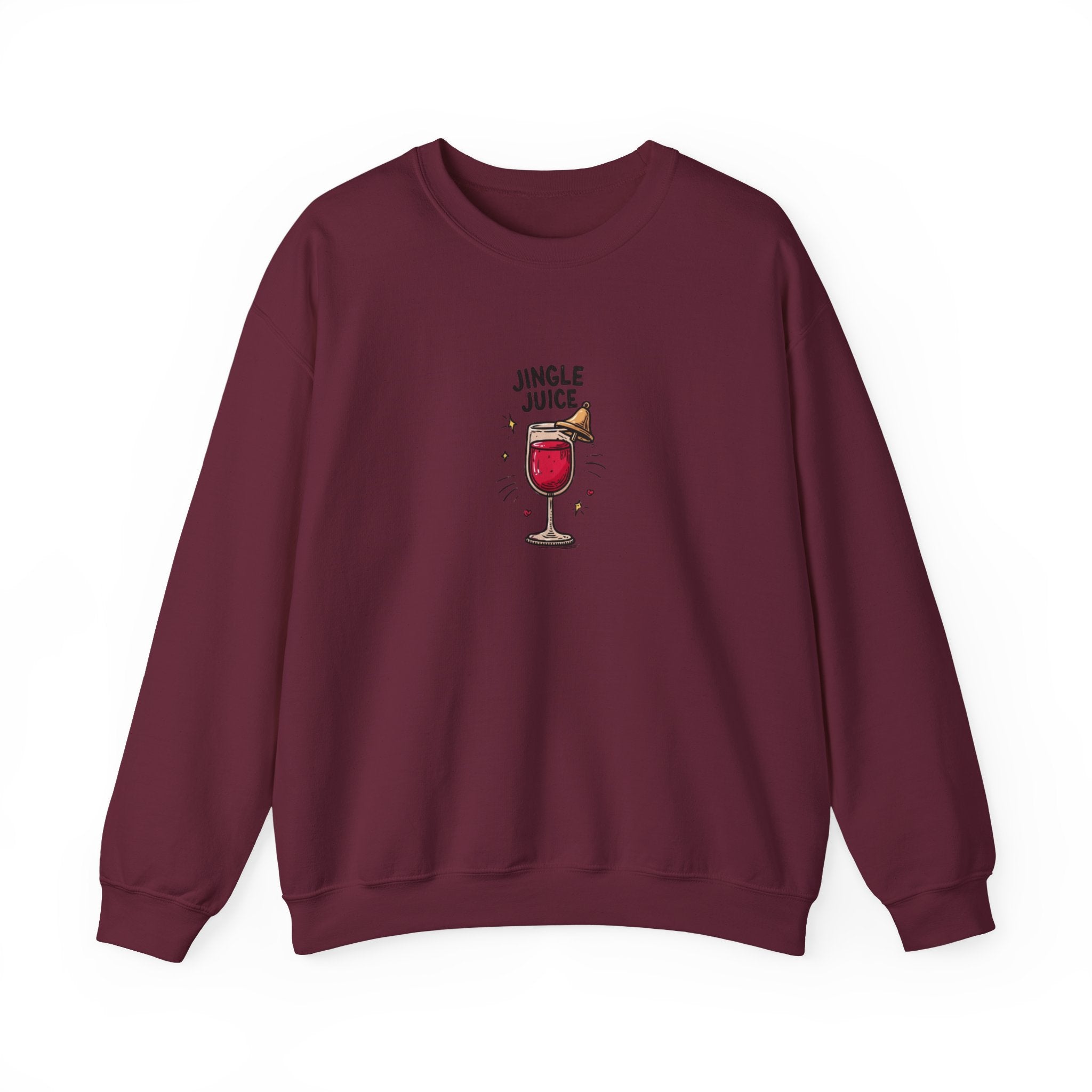 Crewneck Sweatshirt – "Jingle Juice" Wine Glass Holiday Graphic
