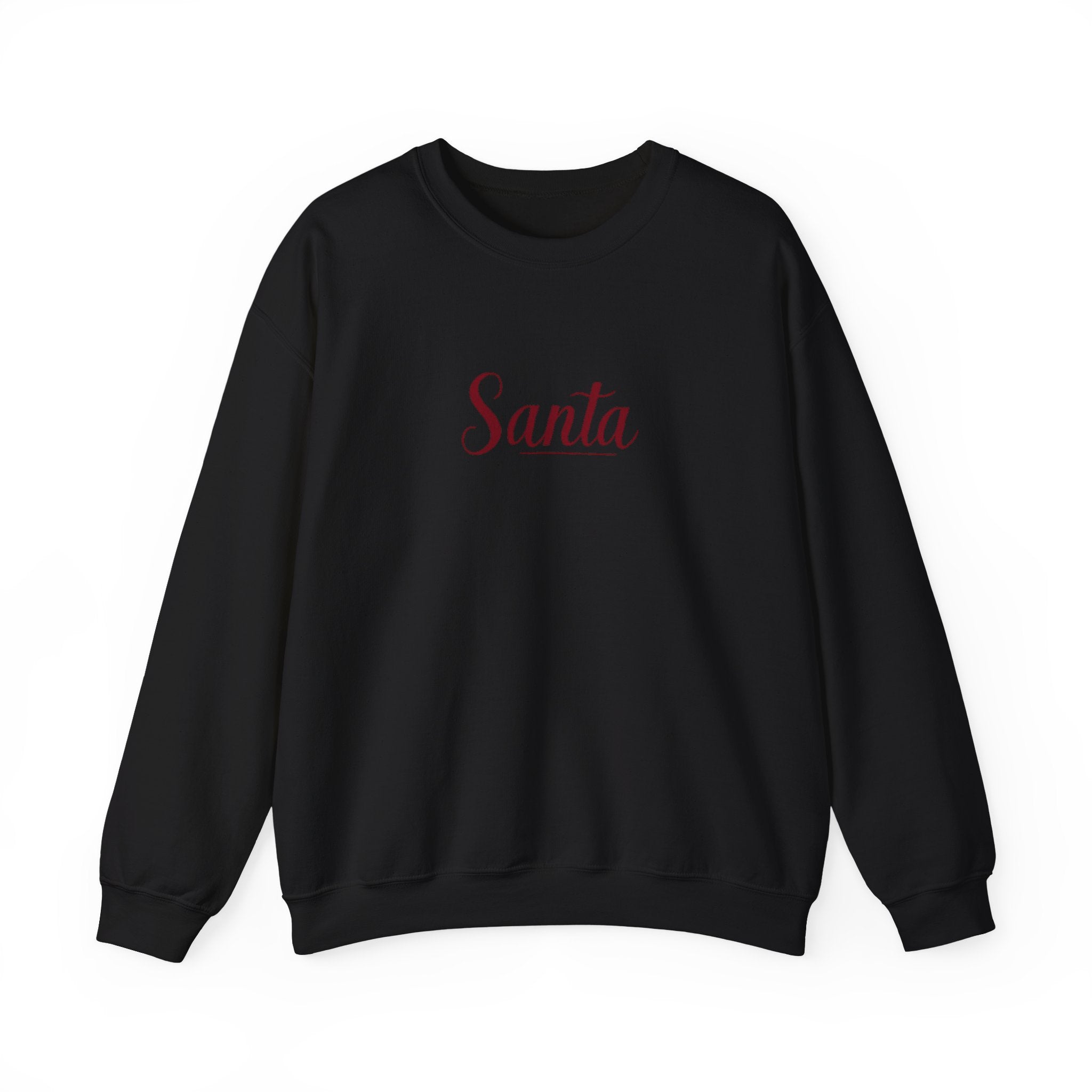 Santa Script Crewneck Sweatshirt — Minimal Christmas Pullover