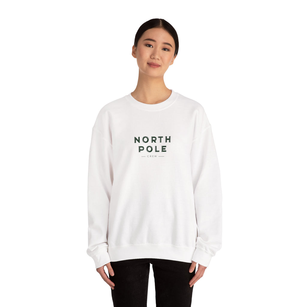 North Pole Crewneck Sweatshirt — Minimal Holiday Graphic Pullover