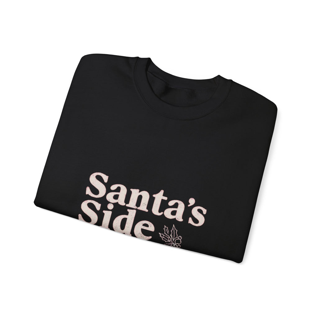 Crewneck Sweatshirt — "Santa's Side Chick" Holiday Graphic Pullover