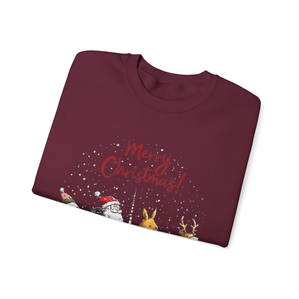 Christmas Crewneck Sweatshirt - 'Merry Christmas' Holiday Parade Design