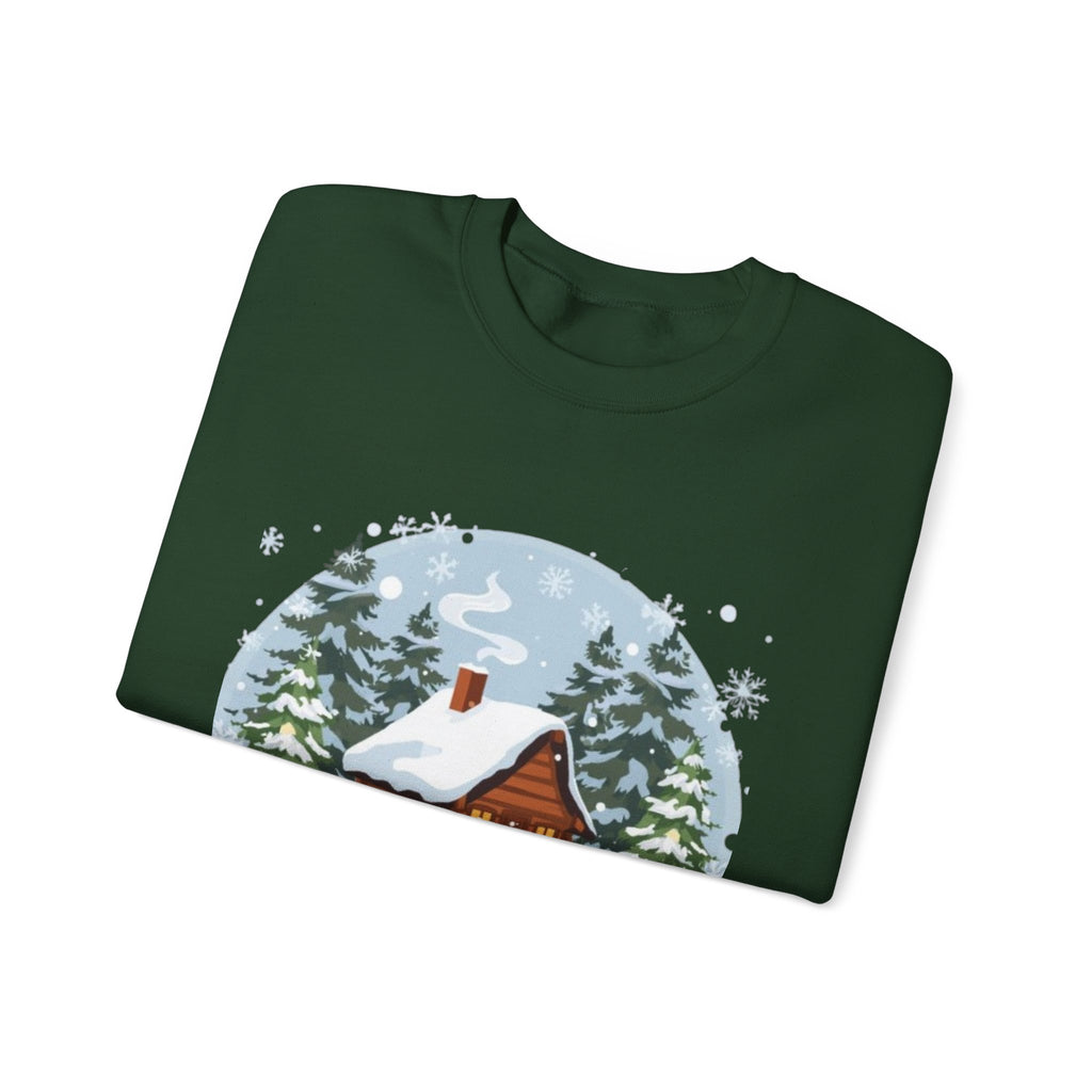 Christmas Cabin Sweatshirt – "Home for Christmas" Cozy Holiday Crewneck
