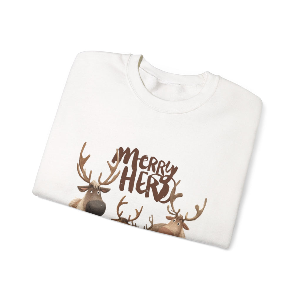 Merry Herd Reindeer Crewneck Sweatshirt