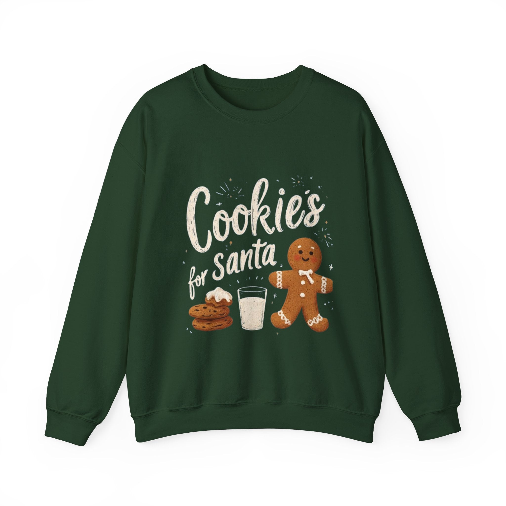 Cookies for Santa Sweatshirt — Christmas Gingerbread Holiday Crewneck