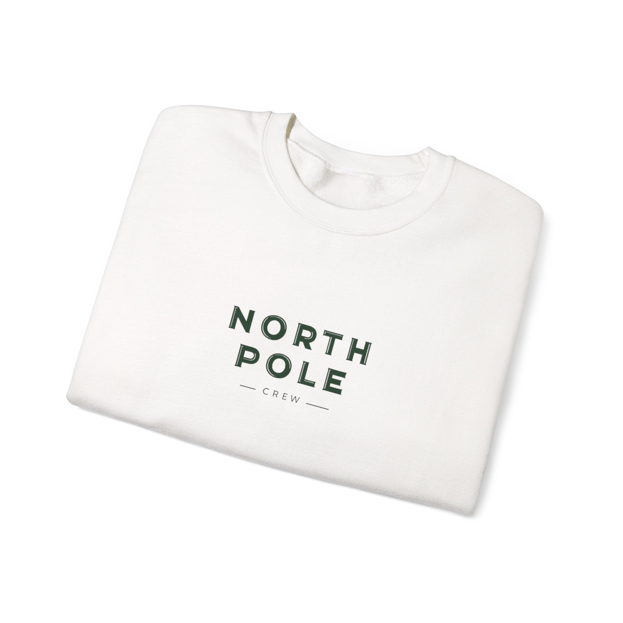 North Pole Crewneck Sweatshirt — Minimal Holiday Graphic Pullover