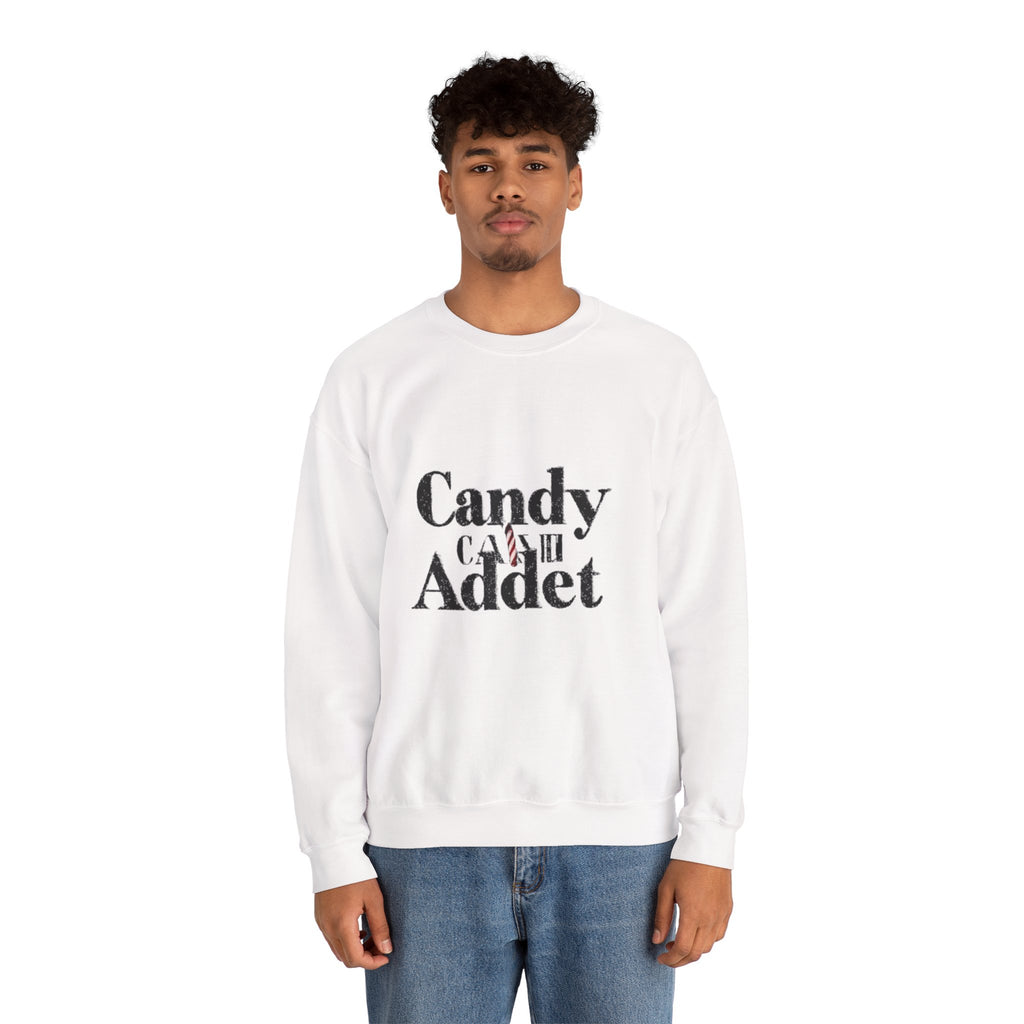 Candy Addict Sweatshirt – Retro Typography Candy Lover Crewneck