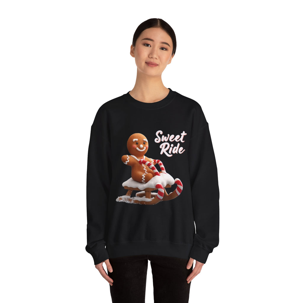 Gingerbread Sled Sweatshirt — "Sweet Ride" Holiday Crewneck