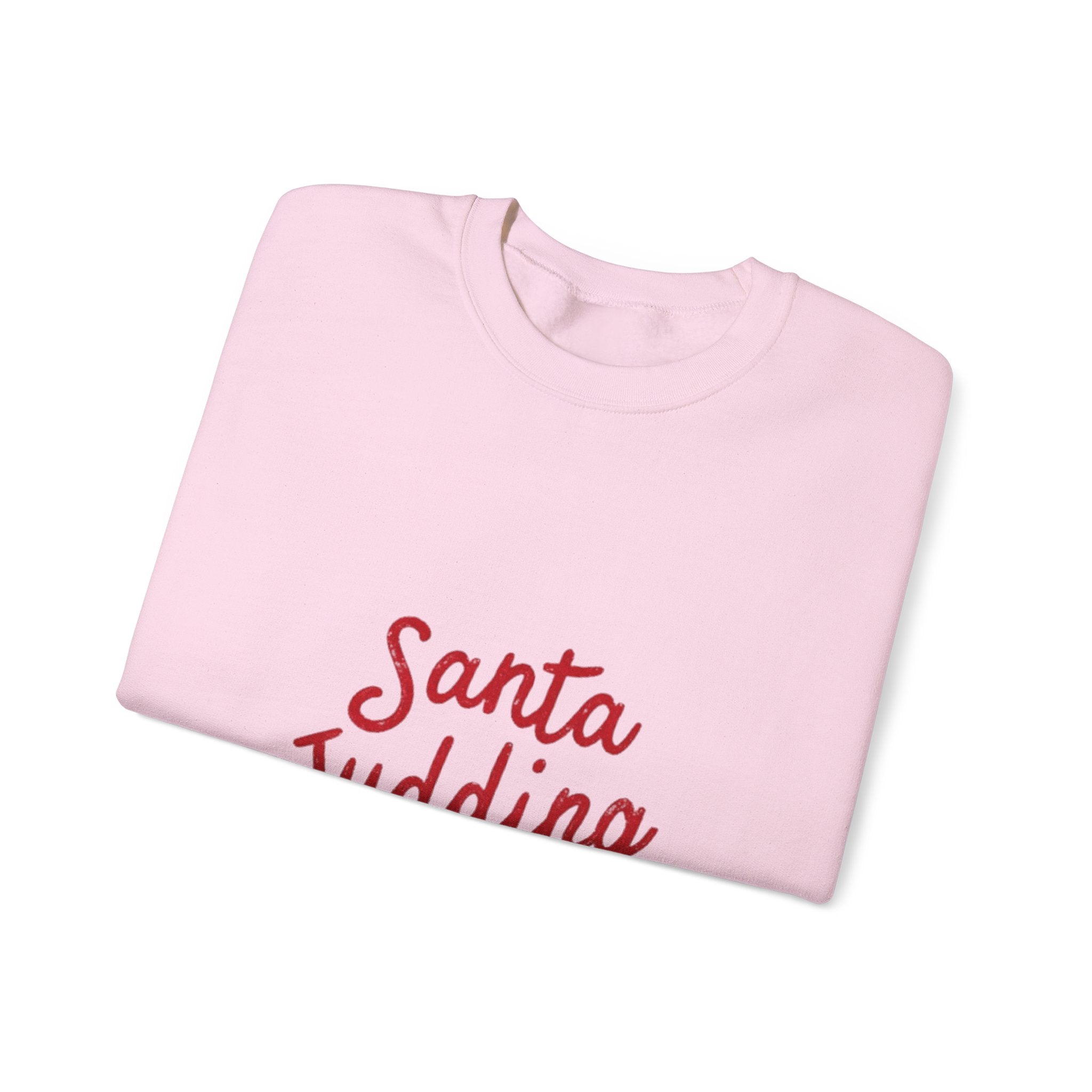 Santa Judging Crewneck Sweatshirt — Funny Christmas Holiday Sweatshirt ("Santa Judging, Stop Me")