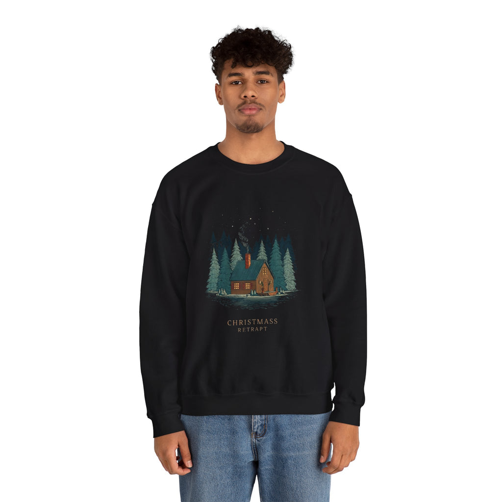 Cabin in the Pines Sweatshirt — 'Christmas at Home' Cozy Holiday Crewneck