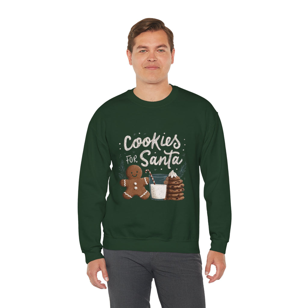Cookies for Santa Sweatshirt — Christmas Gingerbread Holiday Crewneck