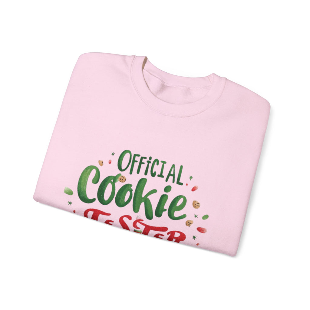Sweatshirt — "Official Cookie Tester" Christmas Sweatshirt (Holiday Elf Cookie Taster)