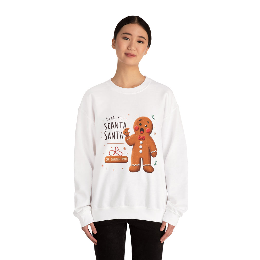 Gingerbread Cookie "Dear Santa" Crewneck Sweatshirt