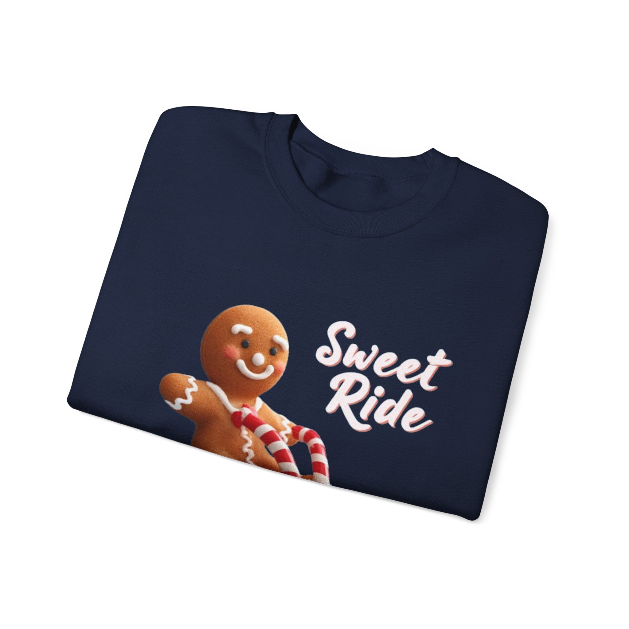 Gingerbread Sled Sweatshirt — "Sweet Ride" Holiday Crewneck