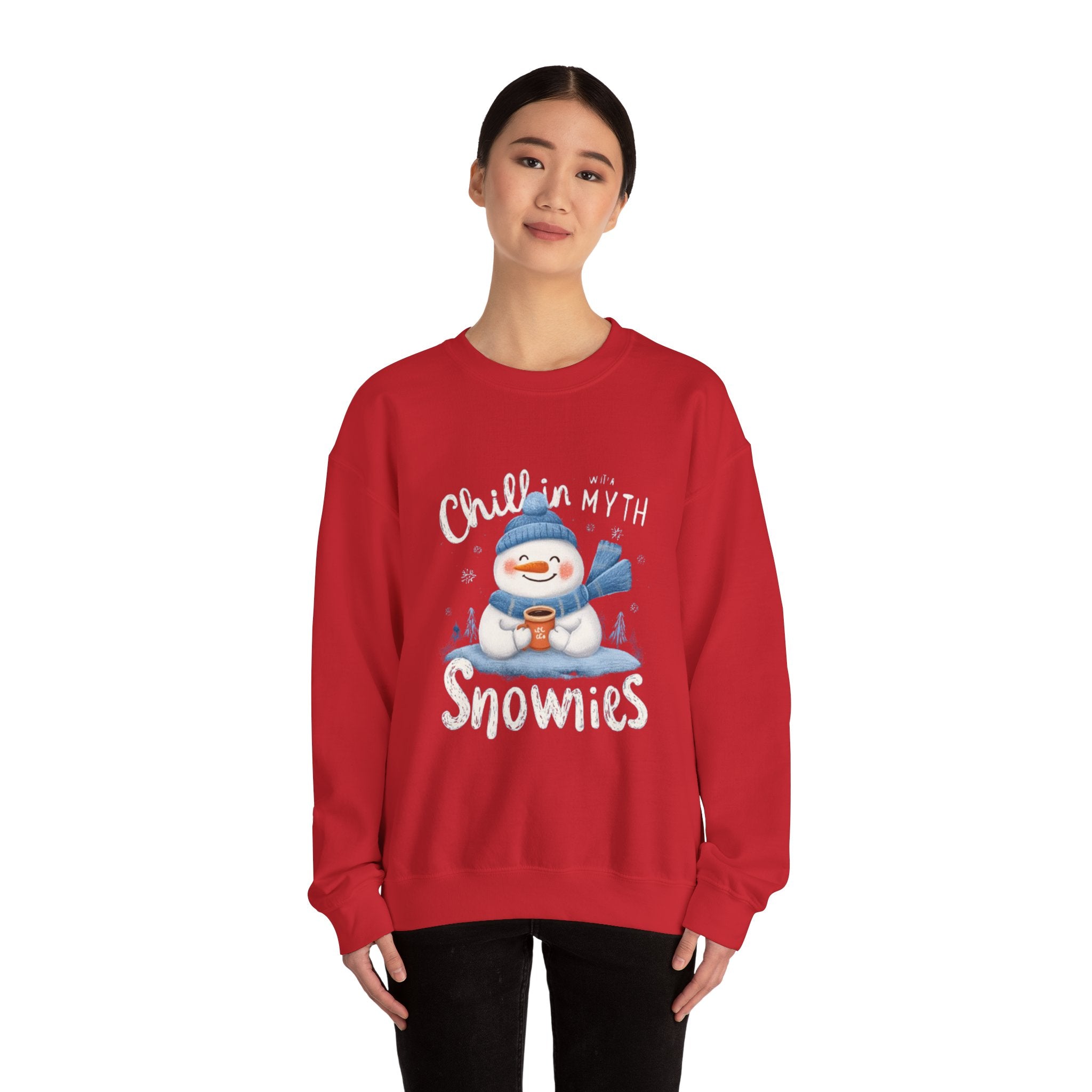 Snowman Sweatshirt — "Chillin' With My Snowmies" Cozy Winter Crewneck