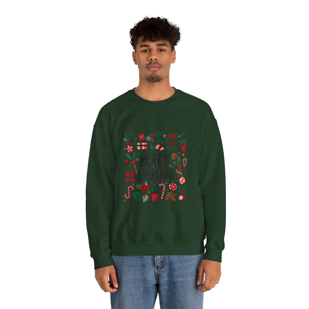Merry Everything Sweatshirt — Holiday Graphic Crewneck