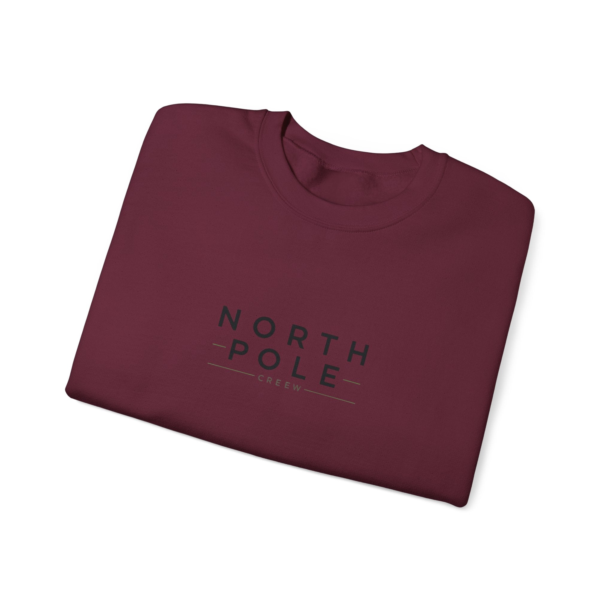 North Pole Crewneck Sweatshirt — Minimal Holiday Graphic Pullover