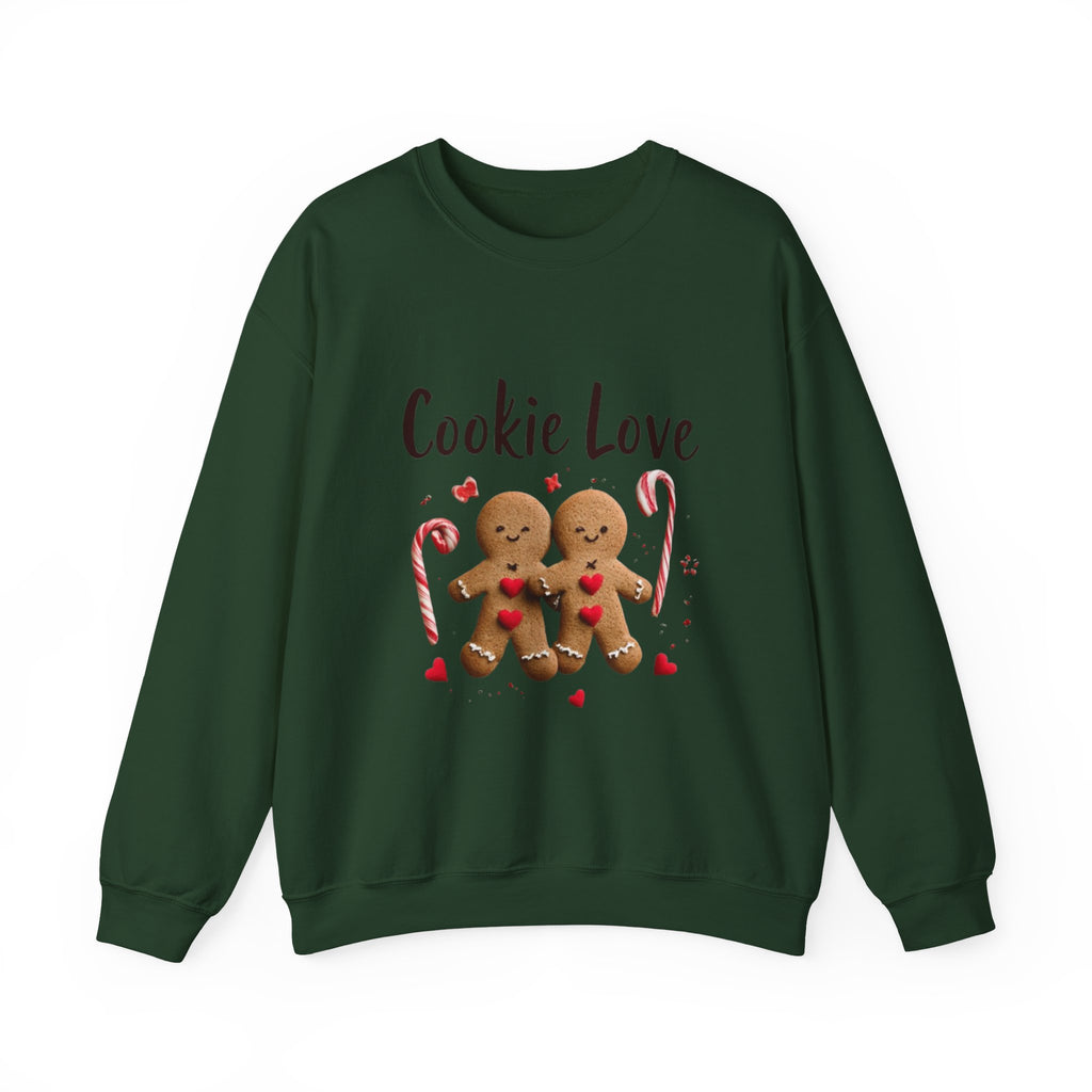 Cookie Love Sweatshirt — Cute Gingerbread Couple Holiday Crewneck