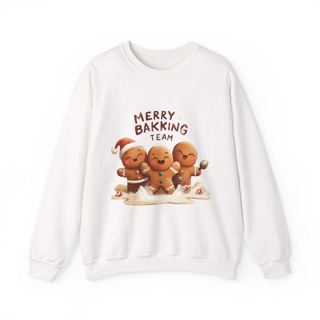 Holiday Sweatshirt - "Merry Baking Team" Gingerbread Crewneck