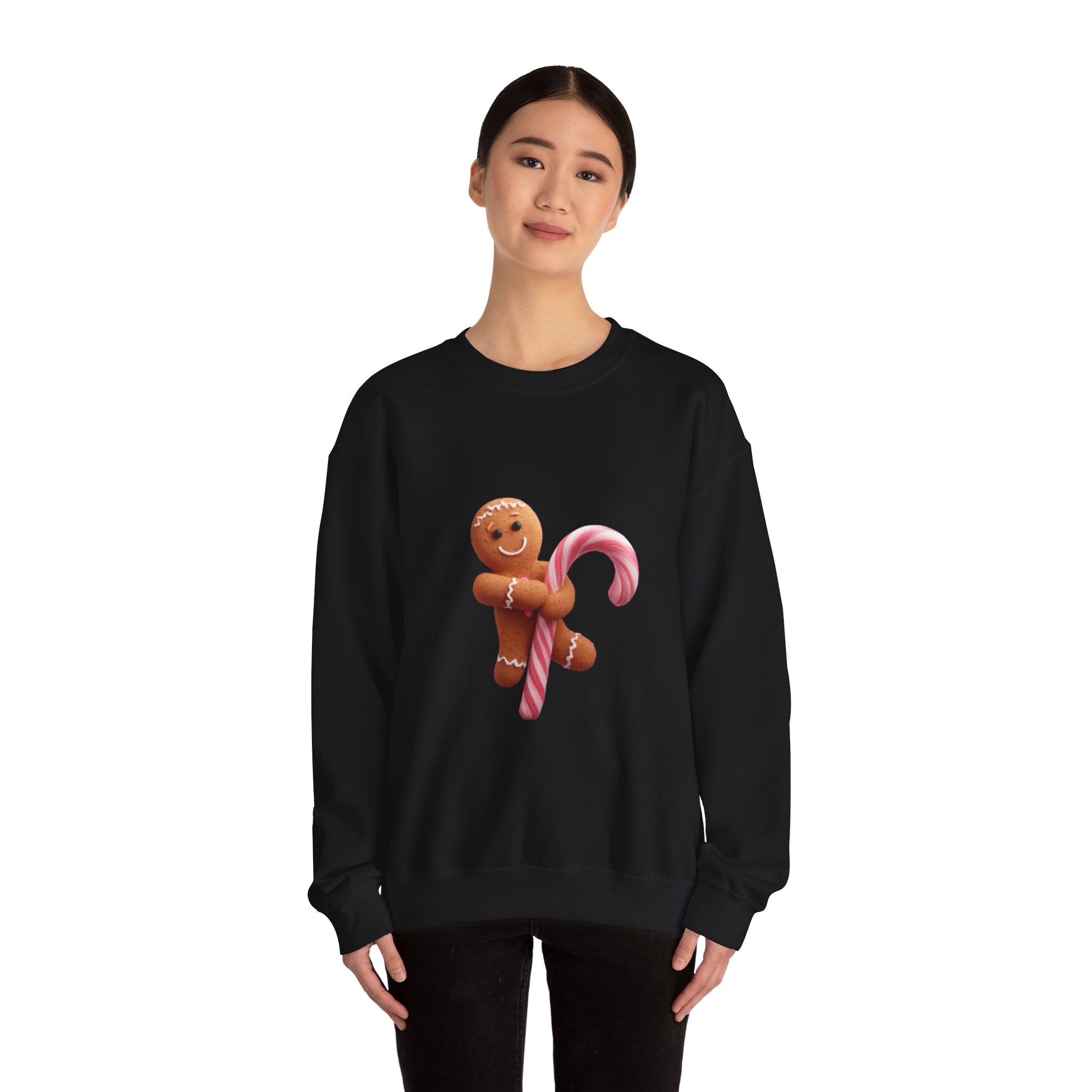 Gingerbread Candy Cane Crewneck Sweatshirt