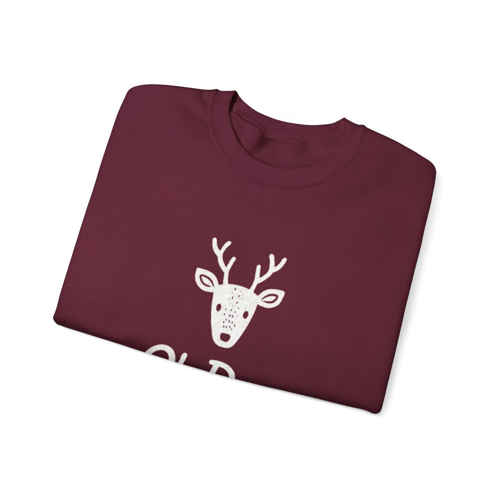 Oh Deer Sweatshirt — Cute Deer Head Graphic Holiday Crewneck