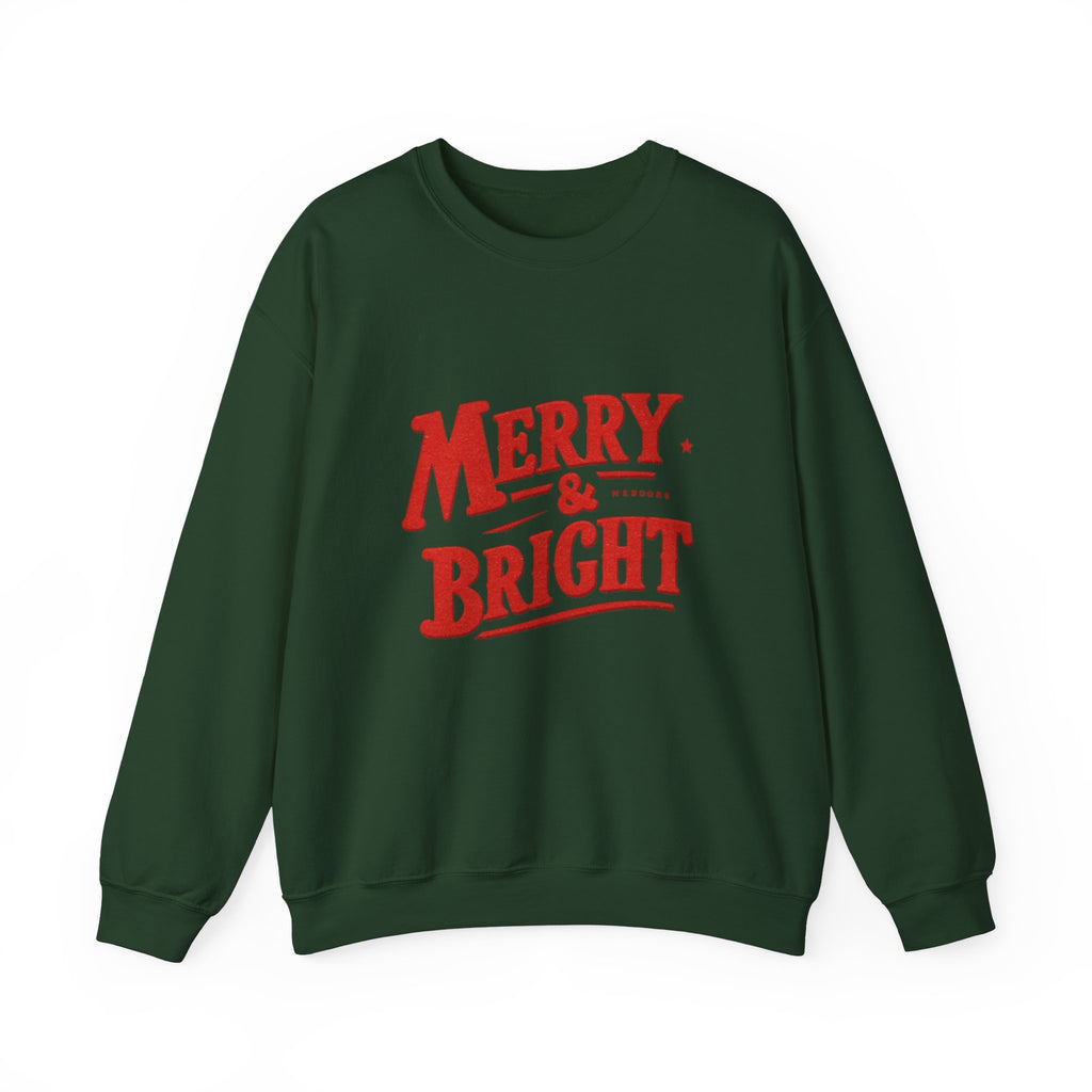 Merry & Bright Sweatshirt — Holiday Crewneck Pullover