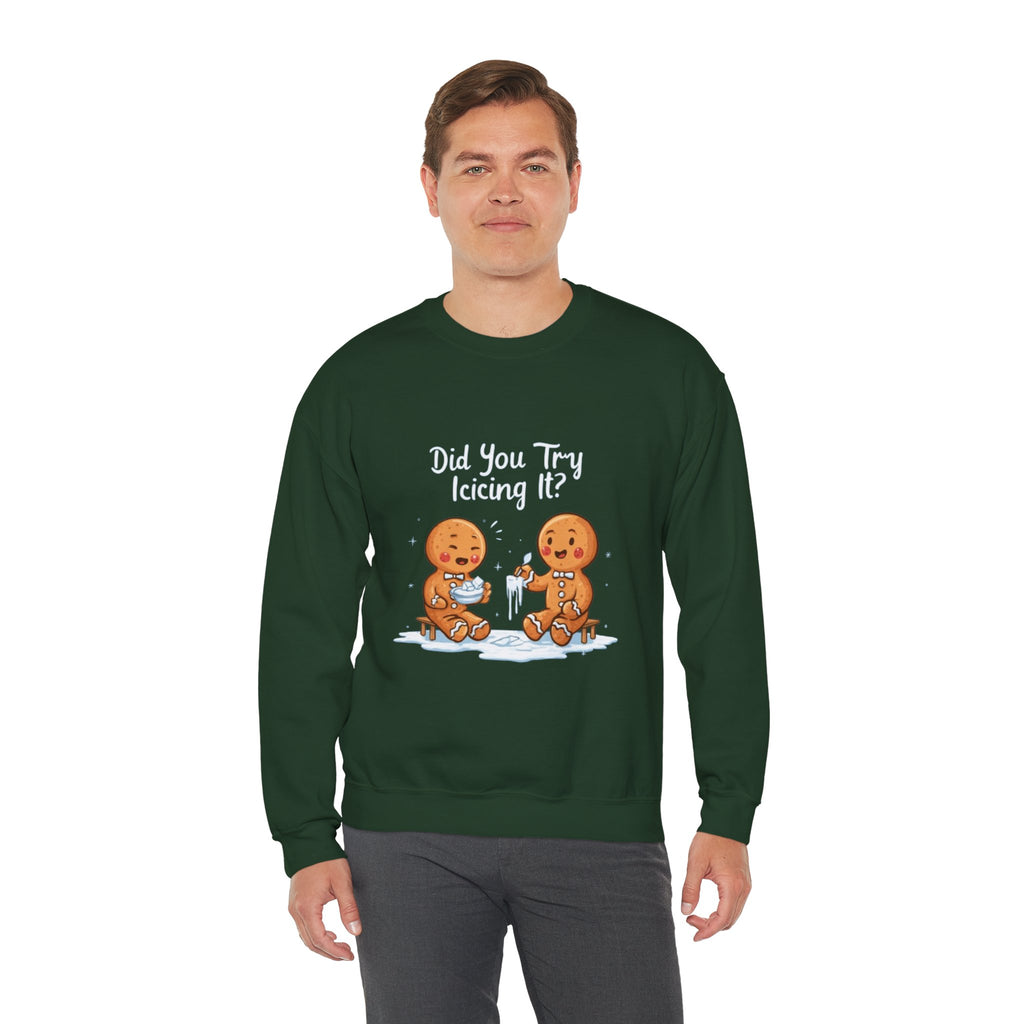 Gingerbread Friends "Did You Try Icing It?" Crewneck Sweatshirt