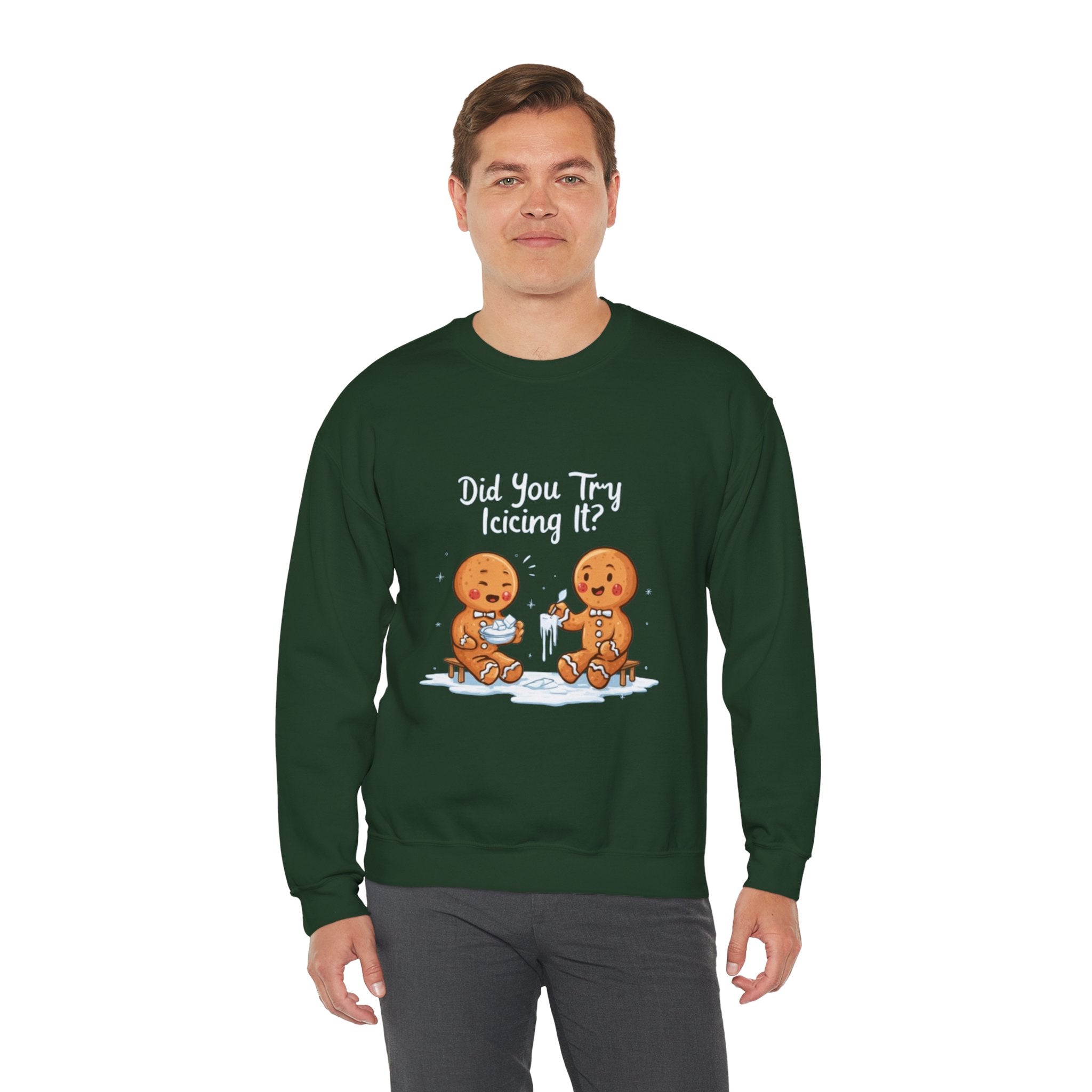 Gingerbread Friends "Did You Try Icing It?" Crewneck Sweatshirt