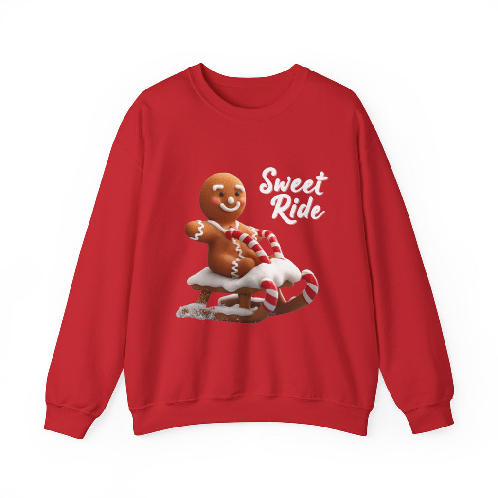 Gingerbread Sled Sweatshirt — "Sweet Ride" Holiday Crewneck