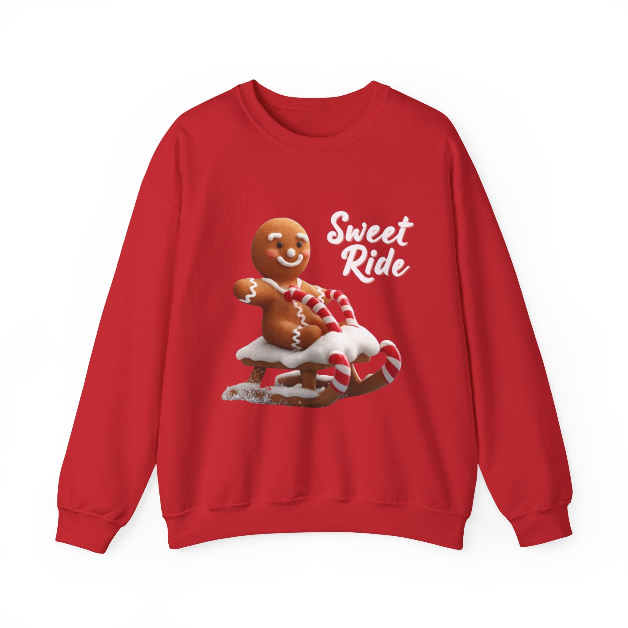 Gingerbread Sled Sweatshirt — "Sweet Ride" Holiday Crewneck