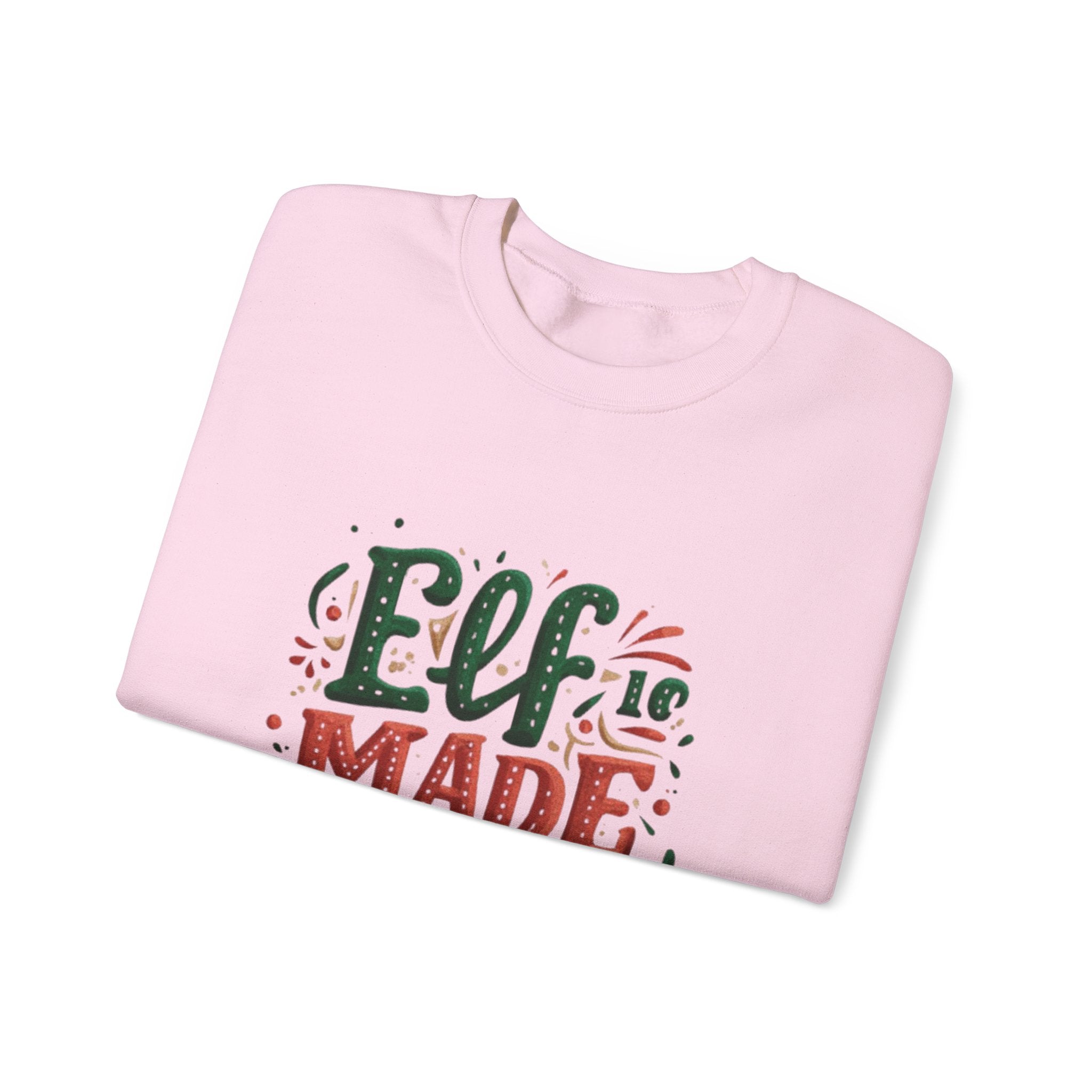 Elf Made Do It Sweatshirt — Funny Christmas Crewneck Holiday Sweater