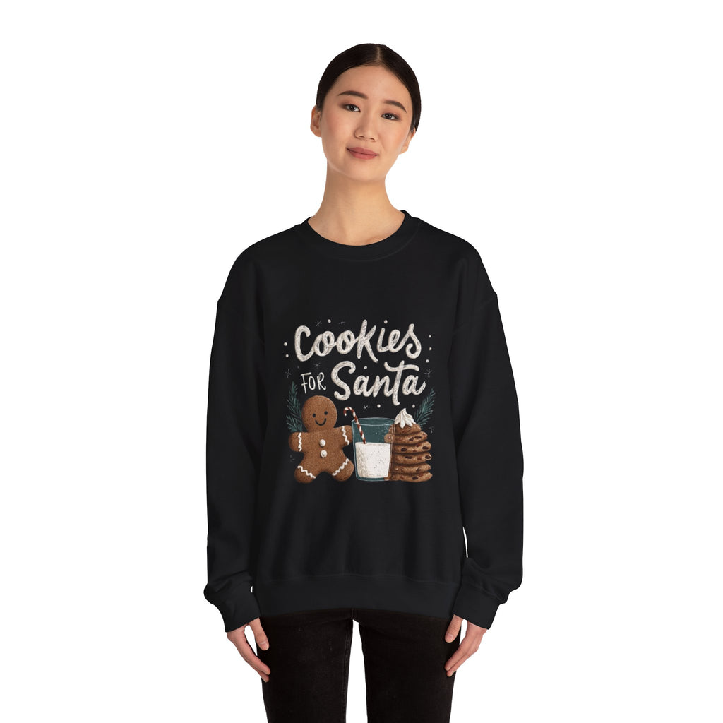 Cookies for Santa Sweatshirt — Christmas Gingerbread Holiday Crewneck