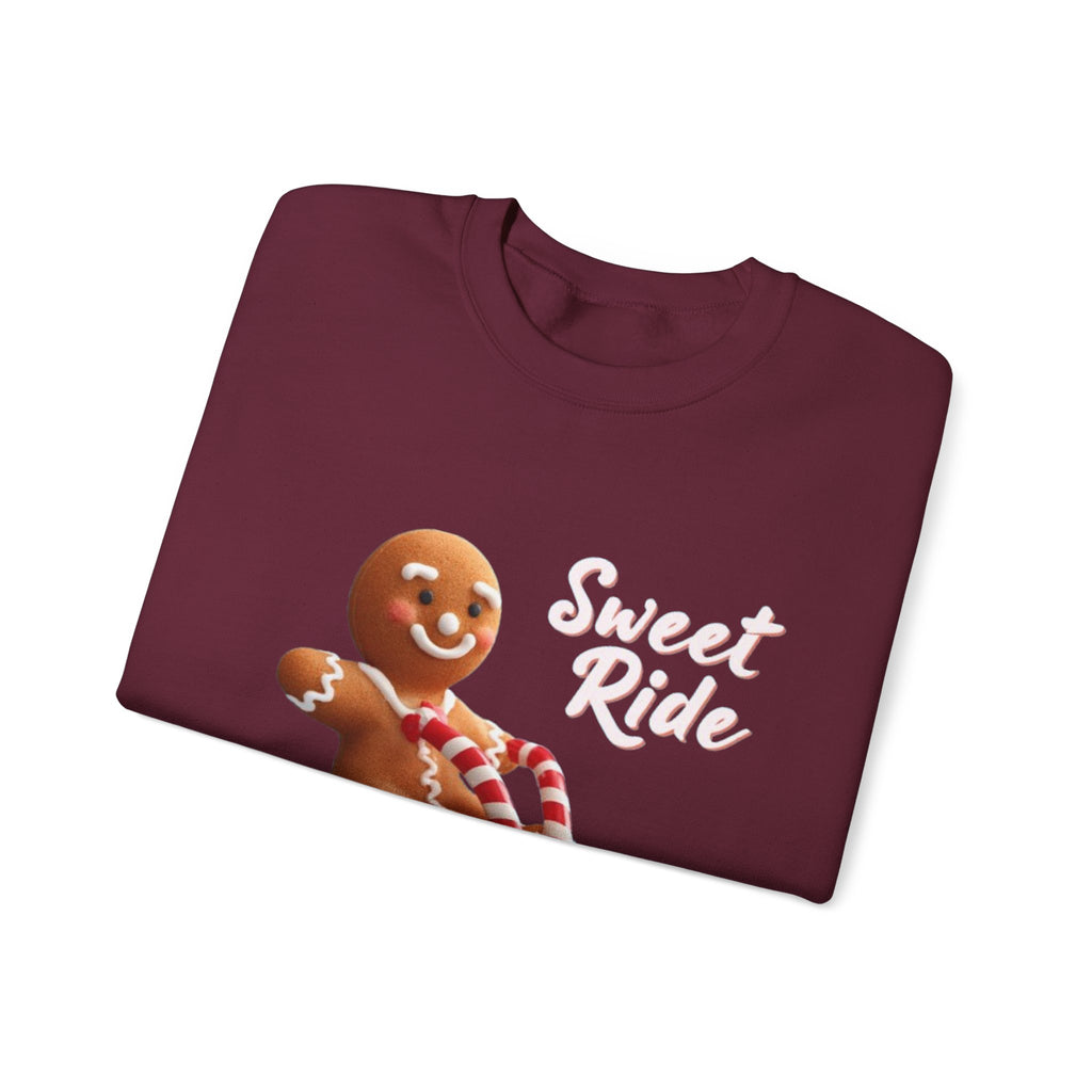 Gingerbread Sled Sweatshirt — "Sweet Ride" Holiday Crewneck