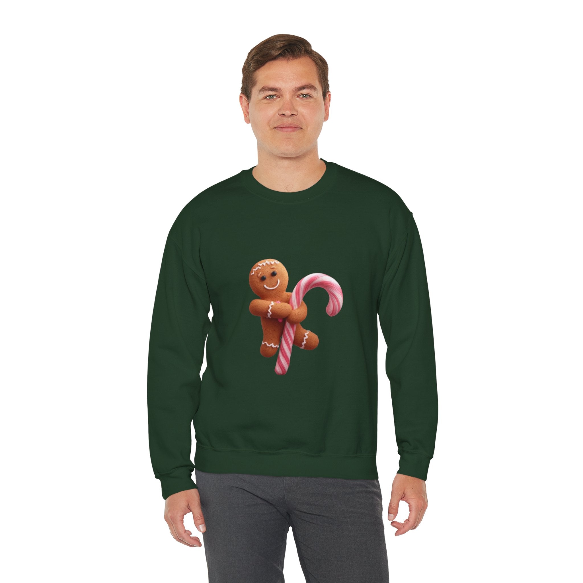 Gingerbread Candy Cane Crewneck Sweatshirt