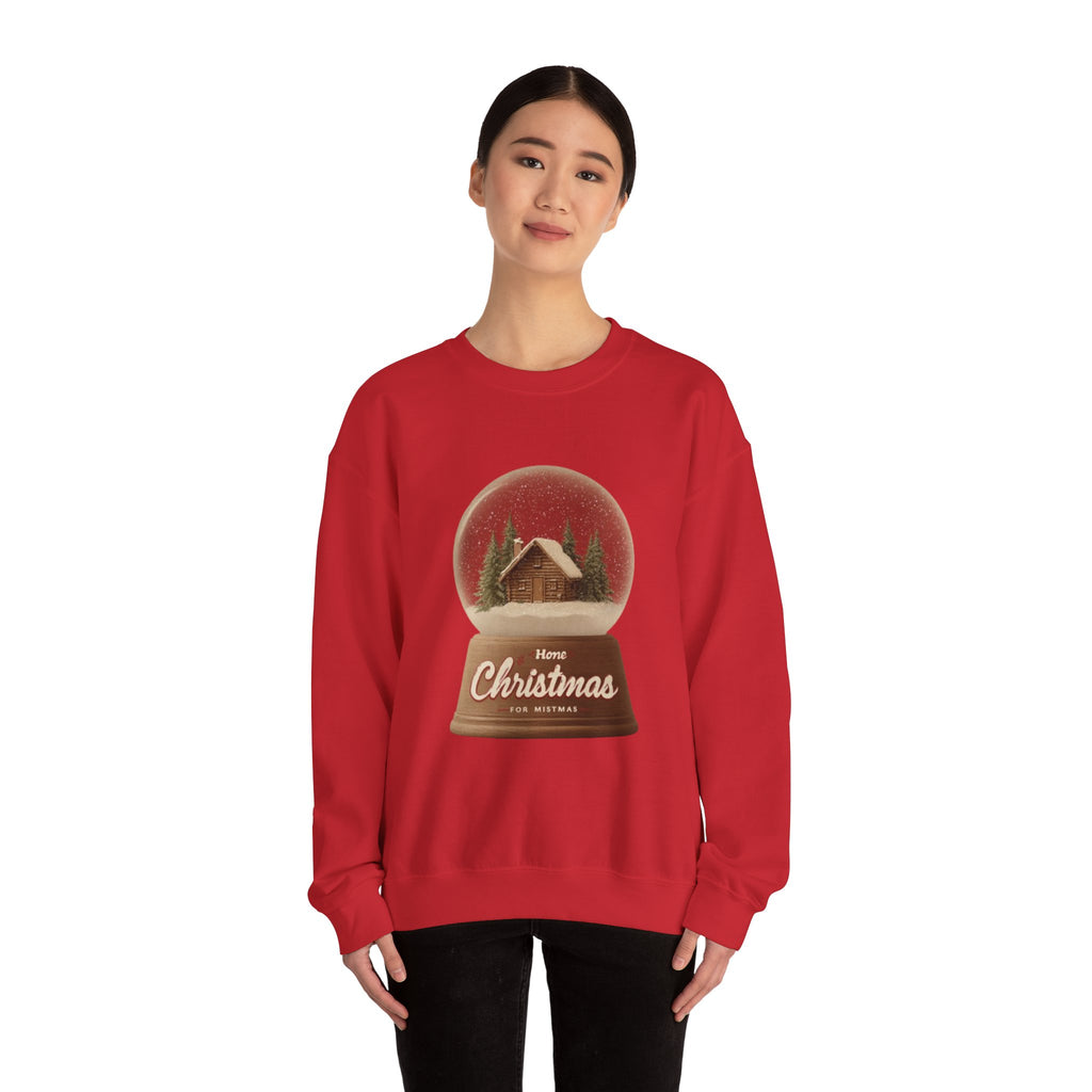 Christmas Snow Globe Crewneck Sweatshirt — “Home for Christmas” Holiday Sweatshirt