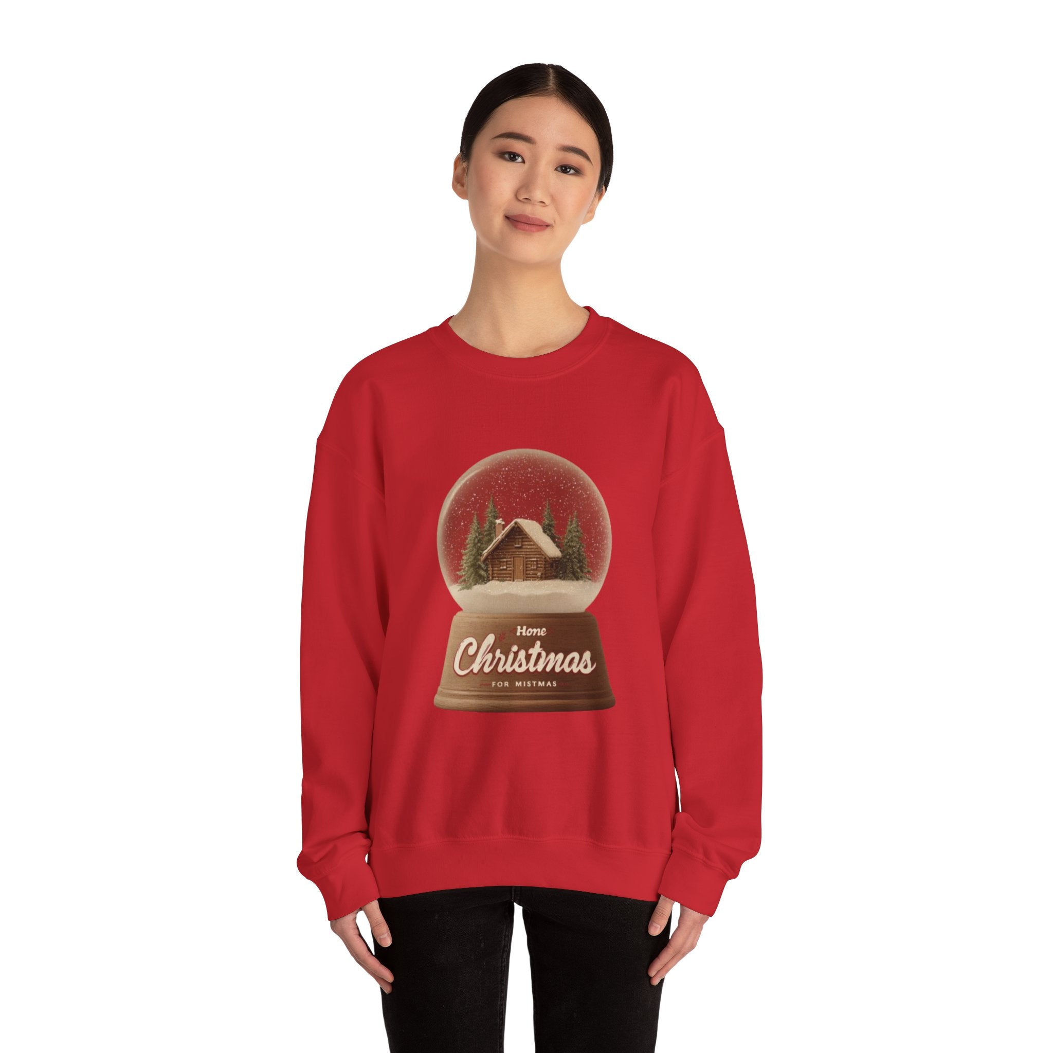 Christmas Snow Globe Crewneck Sweatshirt — “Home for Christmas” Holiday Sweatshirt