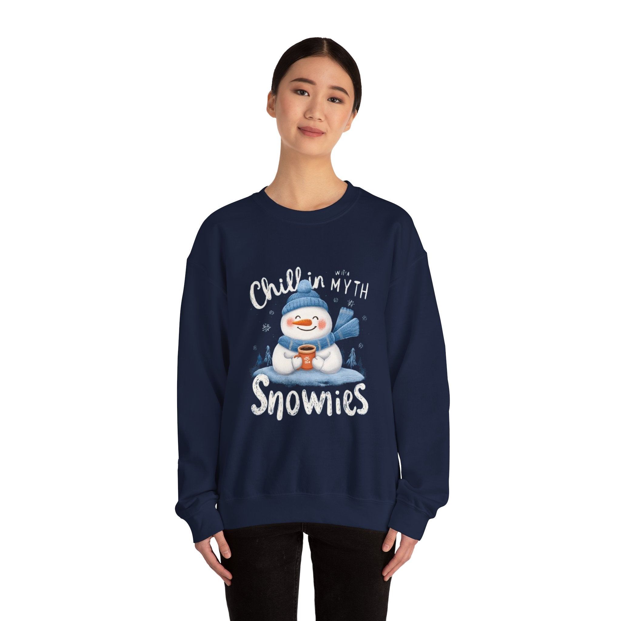 Snowman Sweatshirt — "Chillin' With My Snowmies" Cozy Winter Crewneck