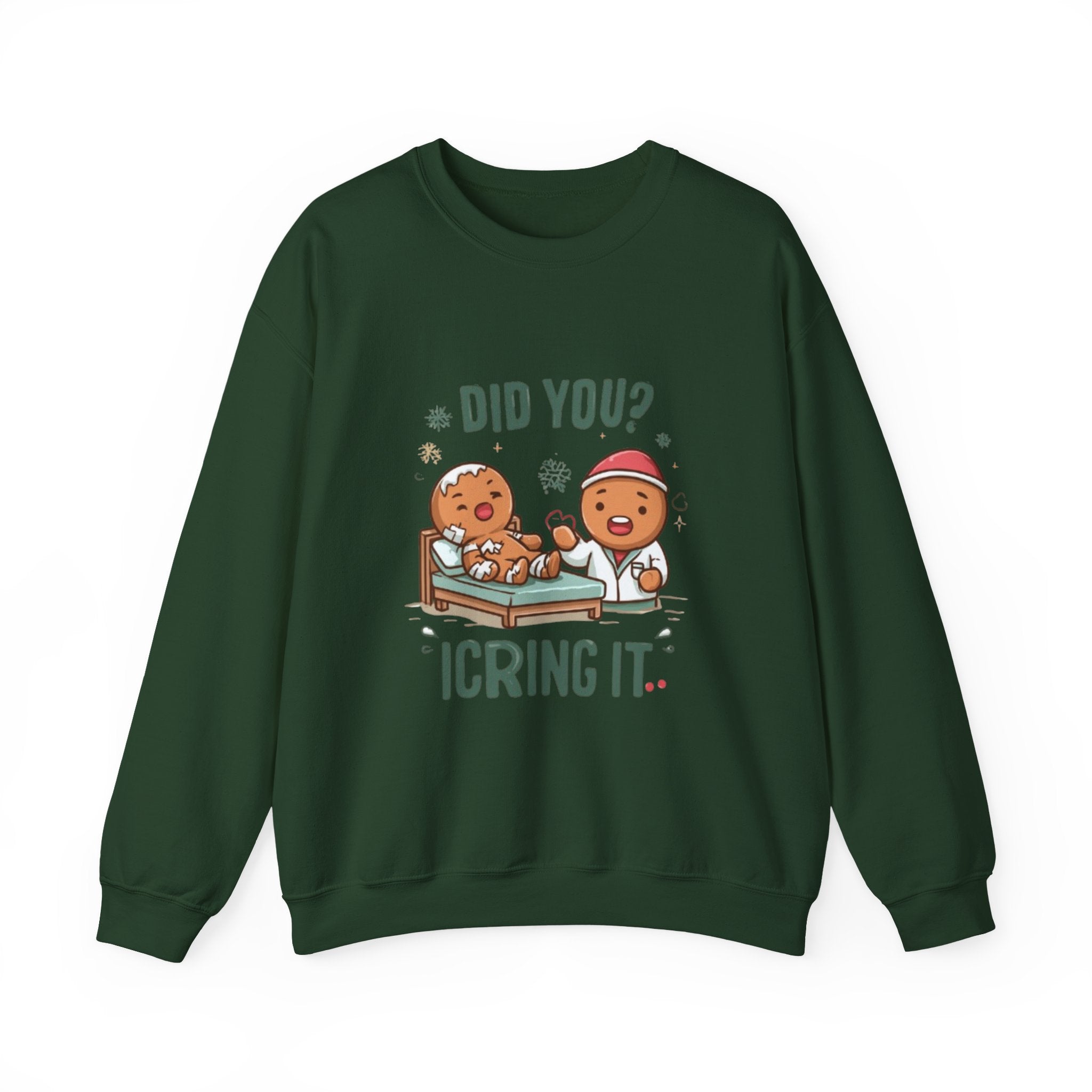 Christmas Gingerbread Sweatshirt - "Did You? I Cring It" Holiday Pullover