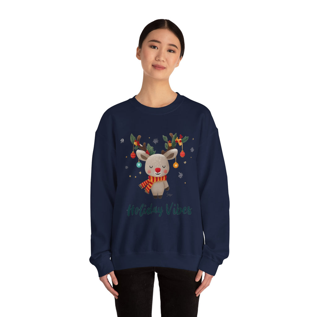 Holiday Vibes Reindeer Sweatshirt