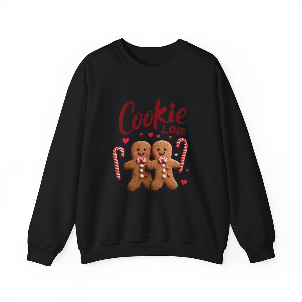 Crewneck Sweatshirt — "Cookie Love" Gingerbread Couple Holiday Sweater