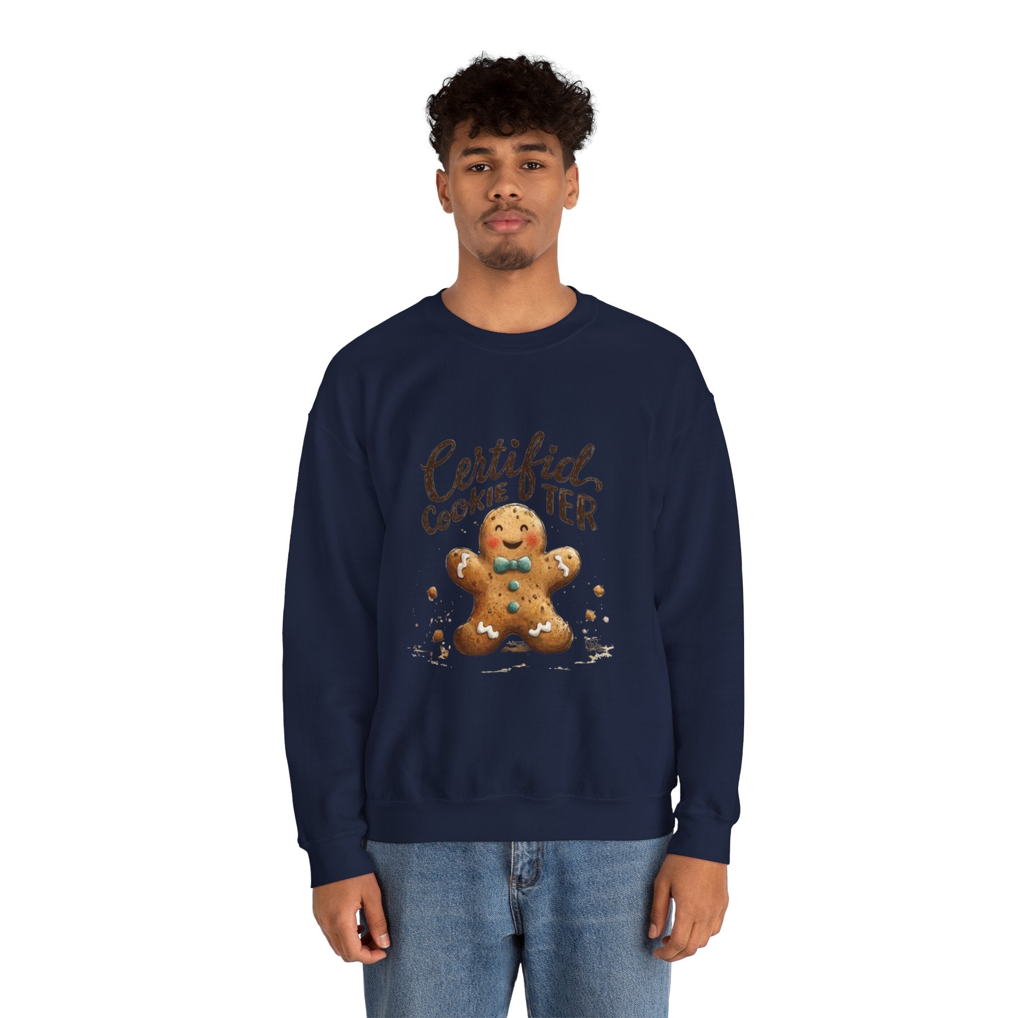 Crewneck Sweatshirt - "Certified Cookie Tester" Gingerbread Holiday Sweater