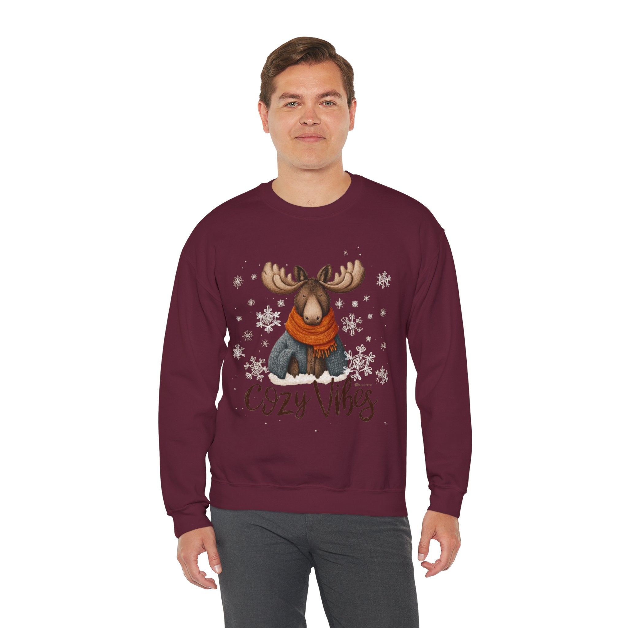 Cozy Vibes Moose Sweatshirt