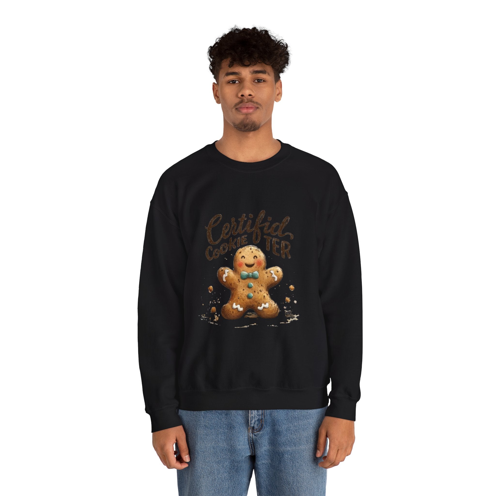 Crewneck Sweatshirt - "Certified Cookie Tester" Gingerbread Holiday Sweater