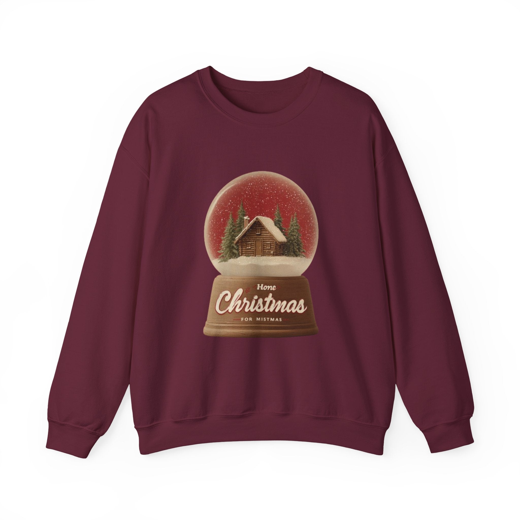 Christmas Snow Globe Crewneck Sweatshirt — “Home for Christmas” Holiday Sweatshirt