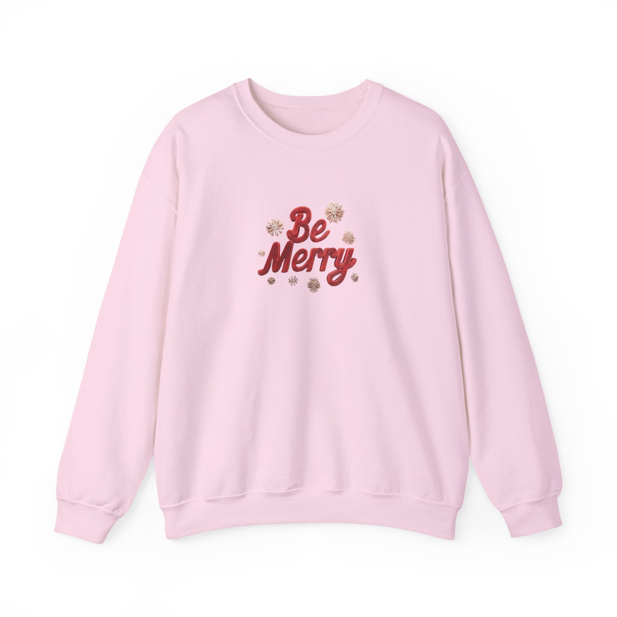 Be Merry Crewneck Sweatshirt — Festive Holiday Graphic Sweatshirt